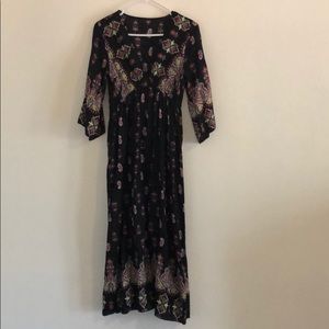 Boho dress with bell sleeves